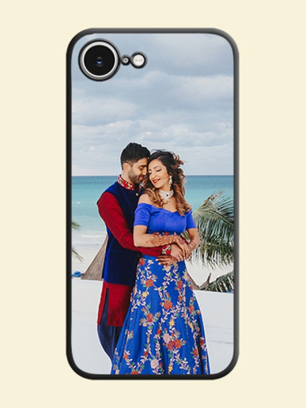 Full Single Pic Upload On Space Black Custom Soft Matte Mobile Back Cover - iPhone 16e