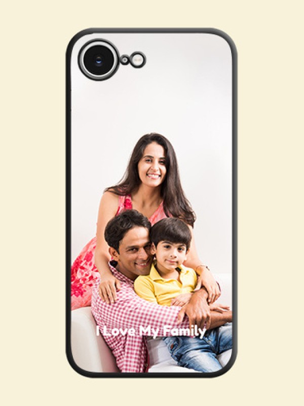 Full Single Pic Upload With Text On Space Black Custom Soft Matte Mobile Back Cover - iPhone 16e