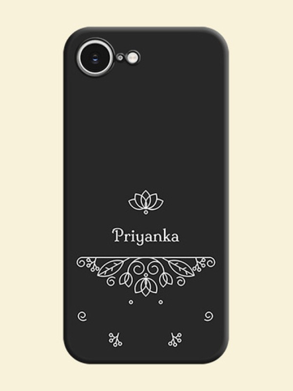 Lotus Garden Custom Text On Space Black Custom Soft Matte Mobile Back Cover - iPhone 16e