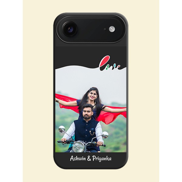 Fall in Love Pattern with Picture on Photo On Space Black Custom Soft Matte Mobile Back Cover - Apple iPhone 17 Air Fall in Love Pattern with Picture on Photo On Space Black Custom Soft Matte Mobile Back Cover - Apple iPhone 17 Air