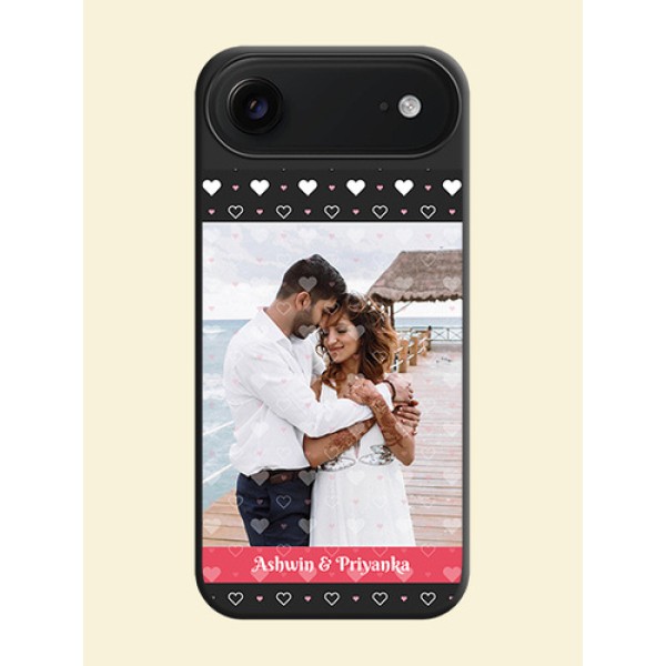 White Color Love Symbols with Text Design on Photo On Space Black Custom Soft Matte Mobile Back Cover - Apple iPhone 17 Air White Color Love Symbols with Text Design on Photo On Space Black Custom Soft Matte Mobile Back Cover - Apple iPhone 17 Air