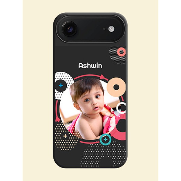 Multicoloured Round Image On Space Black Custom Soft Matte Mobile Back Cover - Apple iPhone 17 Air Multicoloured Round Image On Space Black Custom Soft Matte Mobile Back Cover - Apple iPhone 17 Air