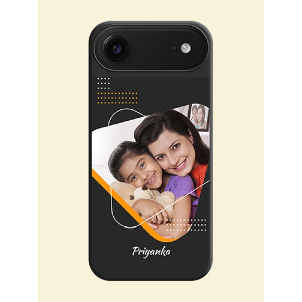 Yellow Triangle on Photo On Space Black Custom Soft Matte Mobile Back Cover - Apple iPhone 17 Air Yellow Triangle on Photo On Space Black Custom Soft Matte Mobile Back Cover - Apple iPhone 17 Air