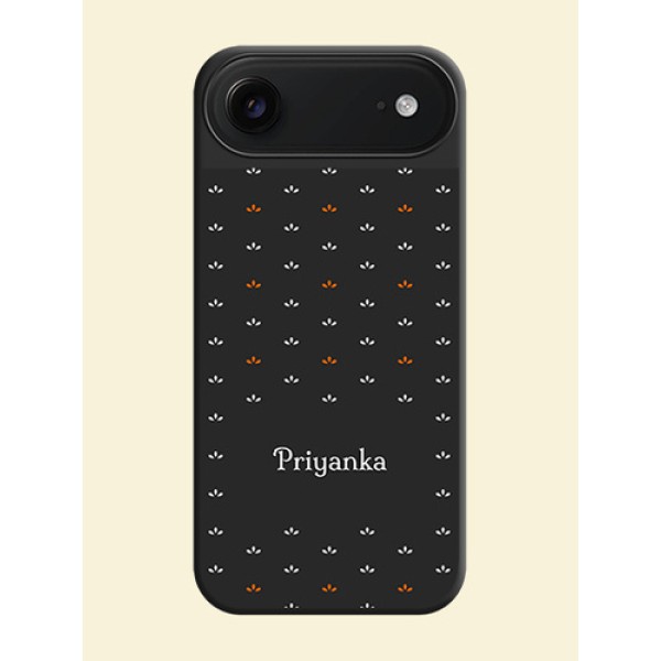 Simple Pattern With Custom Text On Space Black Custom Soft Matte Mobile Back Cover - Apple iPhone 17 Air Simple Pattern With Custom Text On Space Black Custom Soft Matte Mobile Back Cover - Apple iPhone 17 Air