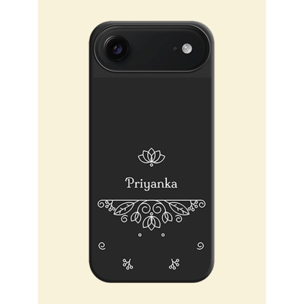 Lotus Garden Custom Text On Space Black Custom Soft Matte Mobile Back Cover - Apple iPhone 17 Air Lotus Garden Custom Text On Space Black Custom Soft Matte Mobile Back Cover - Apple iPhone 17 Air