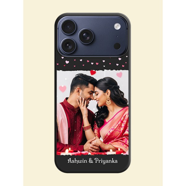 Fall in Love with Your Partner on Photo On Space Black Custom Soft Matte Mobile Back Cover - Apple iPhone 17 Pro Max Fall in Love with Your Partner on Photo On Space Black Custom Soft Matte Mobile Back Cover - Apple iPhone 17 Pro Max
