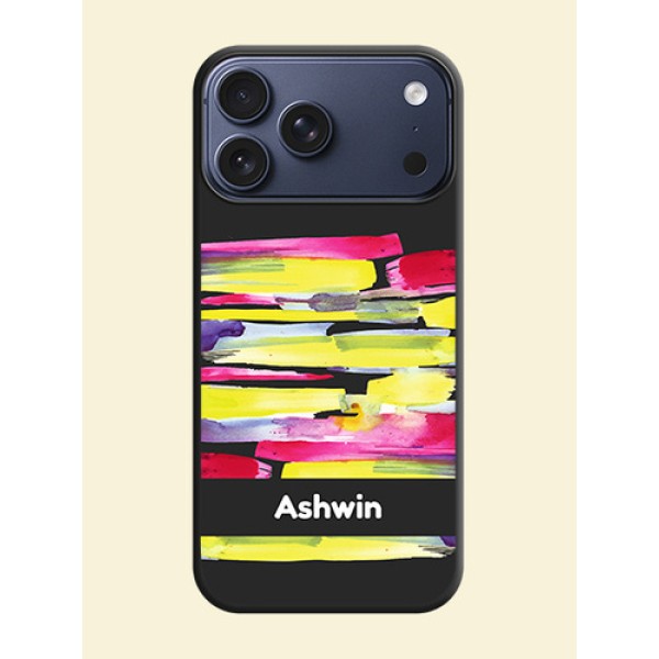 Brush Coloured On Space Black Custom Soft Matte Mobile Back Cover - Apple iPhone 17 Pro Max Brush Coloured On Space Black Custom Soft Matte Mobile Back Cover - Apple iPhone 17 Pro Max
