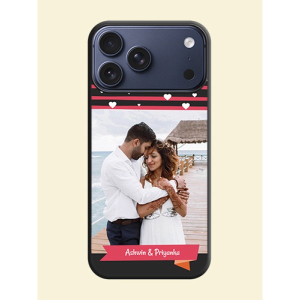 White Color Love Symbols with Pink Lines Pattern On Space Black Custom Soft Matte Mobile Back Cover - Apple iPhone 17 Pro Max White Color Love Symbols with Pink Lines Pattern On Space Black Custom Soft Matte Mobile Back Cover - Apple iPhone 17 Pro Max