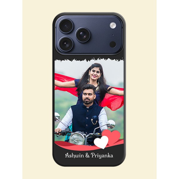 Pin Color Love Shaped Ribbon Design with Text On Space Black Custom Soft Matte Mobile Back Cover - Apple iPhone 17 Pro Max Pin Color Love Shaped Ribbon Design with Text On Space Black Custom Soft Matte Mobile Back Cover - Apple iPhone 17 Pro Max