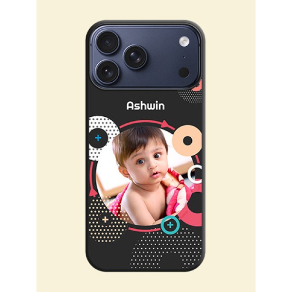 Multicoloured Round Image On Space Black Custom Soft Matte Mobile Back Cover - Apple iPhone 17 Pro Max Multicoloured Round Image On Space Black Custom Soft Matte Mobile Back Cover - Apple iPhone 17 Pro Max
