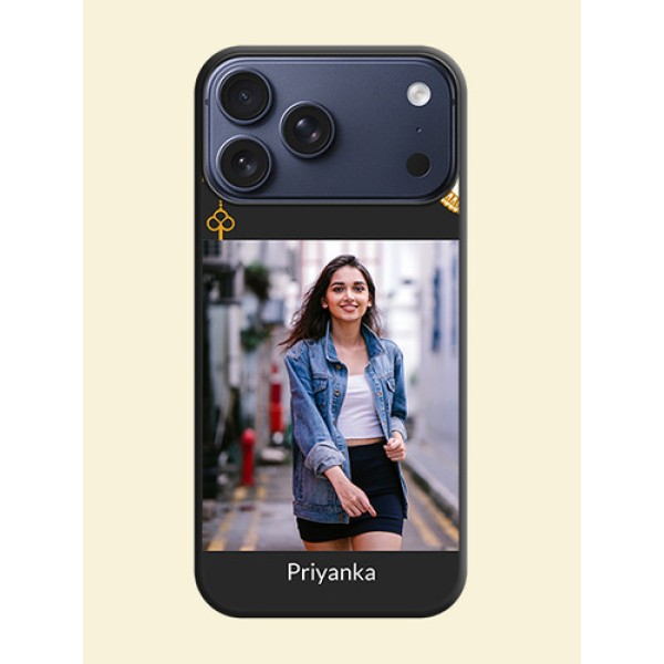 Decorative Design with Text On Space Black Custom Soft Matte Mobile Back Cover - Apple iPhone 17 Pro Max