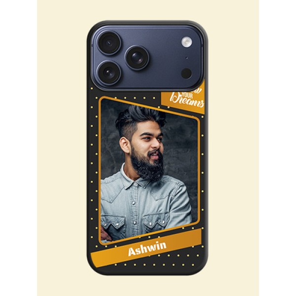 Follow Your Dreams with White Dots On Space Black Custom Soft Matte Mobile Back Cover - Apple iPhone 17 Pro Max Follow Your Dreams with White Dots On Space Black Custom Soft Matte Mobile Back Cover - Apple iPhone 17 Pro Max