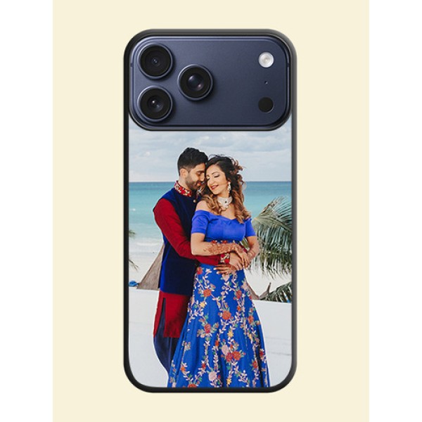 Full Single Pic Upload On Space Black Custom Soft Matte Mobile Back Cover - Apple iPhone 17 Pro Max Full Single Pic Upload On Space Black Custom Soft Matte Mobile Back Cover - Apple iPhone 17 Pro Max