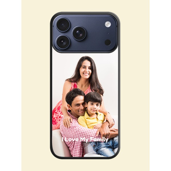 Full Single Pic Upload With Text On Space Black Custom Soft Matte Mobile Back Cover - Apple iPhone 17 Pro Max Full Single Pic Upload With Text On Space Black Custom Soft Matte Mobile Back Cover - Apple iPhone 17 Pro Max