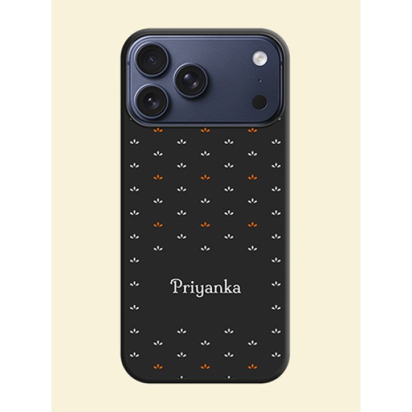 Simple Pattern With Custom Text On Space Black Custom Soft Matte Mobile Back Cover - Apple iPhone 17 Pro Max Simple Pattern With Custom Text On Space Black Custom Soft Matte Mobile Back Cover - Apple iPhone 17 Pro Max