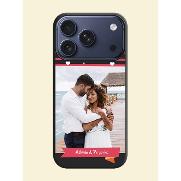White Color Love Symbols with Pink Lines Pattern On Space Black Custom Soft Matte Mobile Back Cover - Apple iPhone 17 Pro White Color Love Symbols with Pink Lines Pattern On Space Black Custom Soft Matte Mobile Back Cover - Apple iPhone 17 Pro