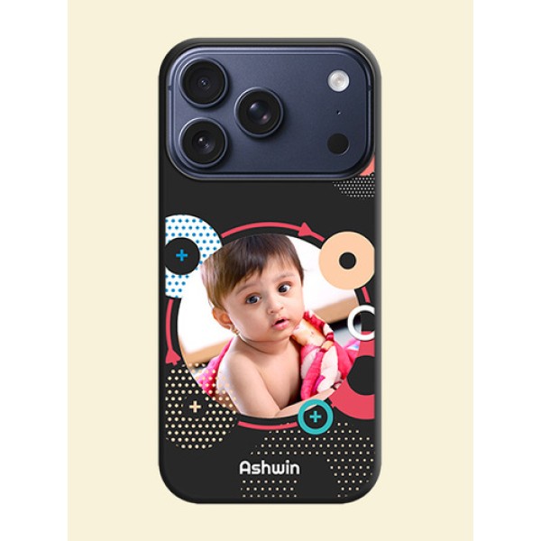 Multicoloured Round Image On Space Black Custom Soft Matte Mobile Back Cover - Apple iPhone 17 Pro Multicoloured Round Image On Space Black Custom Soft Matte Mobile Back Cover - Apple iPhone 17 Pro
