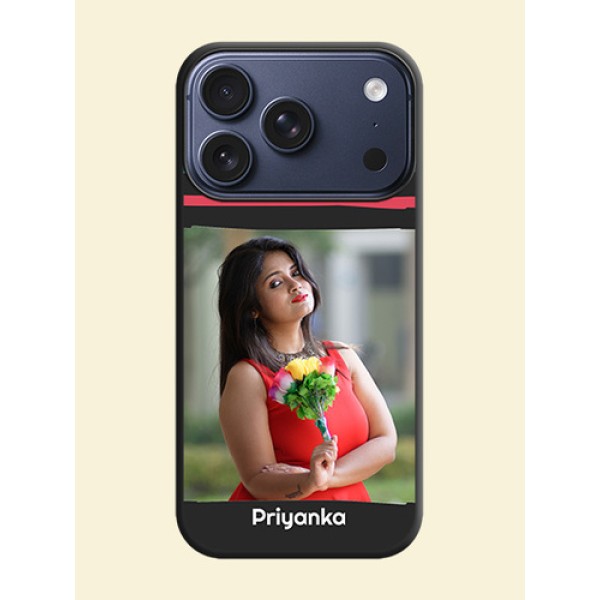 Multicolor Lines with Image On Space Black Custom Soft Matte Mobile Back Cover - Apple iPhone 17 Pro Multicolor Lines with Image On Space Black Custom Soft Matte Mobile Back Cover - Apple iPhone 17 Pro