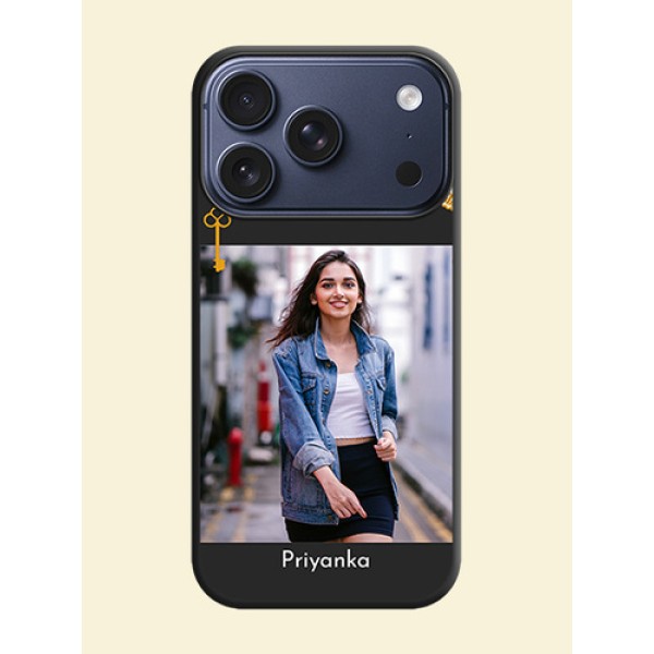 Decorative Design with Text On Space Black Custom Soft Matte Mobile Back Cover - Apple iPhone 17 Pro
