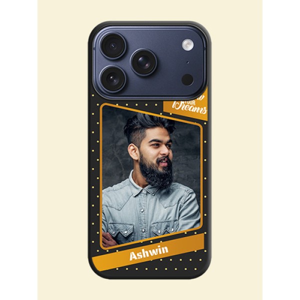 Follow Your Dreams with White Dots On Space Black Custom Soft Matte Mobile Back Cover - Apple iPhone 17 Pro Follow Your Dreams with White Dots On Space Black Custom Soft Matte Mobile Back Cover - Apple iPhone 17 Pro