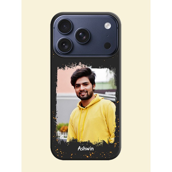 Spray Free Design on Photo On Space Black Custom Soft Matte Mobile Back Cover - Apple iPhone 17 Pro Spray Free Design on Photo On Space Black Custom Soft Matte Mobile Back Cover - Apple iPhone 17 Pro