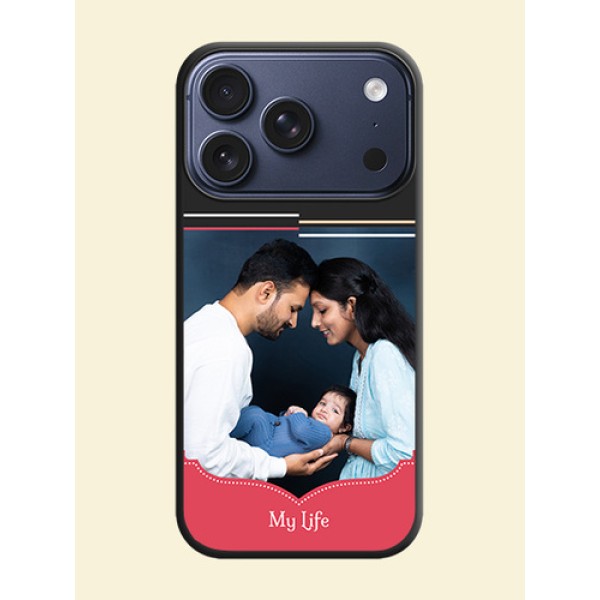Classic Plain Design with Name On Space Black Custom Soft Matte Mobile Back Cover - Apple iPhone 17 Pro Classic Plain Design with Name On Space Black Custom Soft Matte Mobile Back Cover - Apple iPhone 17 Pro