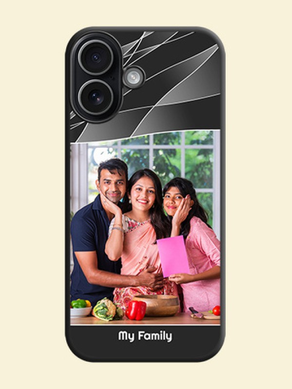 Mixed Wave Lines on Photo On Space Black Custom Soft Matte Mobile Back Cover - Apple iPhone 17