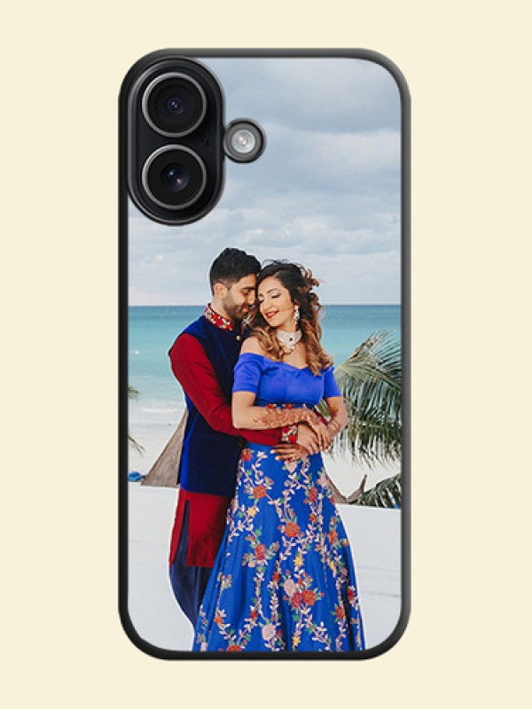 Full Single Pic Upload On Space Black Custom Soft Matte Mobile Back Cover - Apple iPhone 17