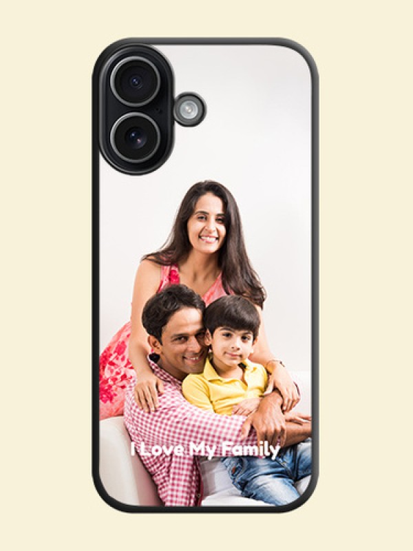 Full Single Pic Upload With Text On Space Black Custom Soft Matte Mobile Back Cover - Apple iPhone 17