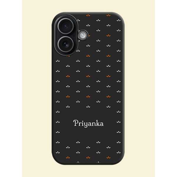 Simple Pattern With Custom Text On Space Black Custom Soft Matte Mobile Back Cover - Apple iPhone 17 Simple Pattern With Custom Text On Space Black Custom Soft Matte Mobile Back Cover - Apple iPhone 17