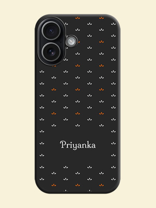 Simple Pattern With Custom Text On Space Black Custom Soft Matte Mobile Back Cover - Apple iPhone 17