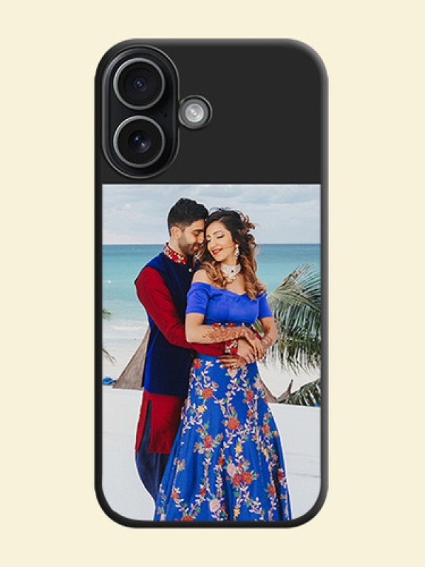 Image Upload With Space Black Color On Custom Soft Matte Mobile Back Cover - Apple iPhone 17