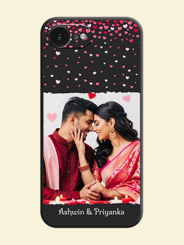 Fall in Love with Your Partner on Photo On Space Black Custom Soft Matte Mobile Back Cover - Apple iPhone 17e