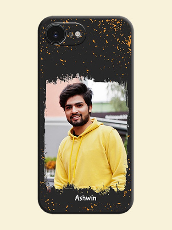 Spray Free Design on Photo On Space Black Custom Soft Matte Mobile Back Cover - Apple iPhone 17e