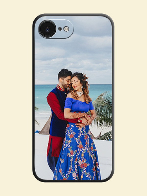 Full Single Pic Upload On Space Black Custom Soft Matte Mobile Back Cover - Apple iPhone 17e
