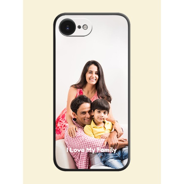 Full Single Pic Upload With Text On Space Black Custom Soft Matte Mobile Back Cover - Apple iPhone 17e Full Single Pic Upload With Text On Space Black Custom Soft Matte Mobile Back Cover - Apple iPhone 17e