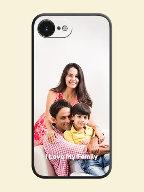 Full Single Pic Upload With Text On Space Black Custom Soft Matte Mobile Back Cover - Apple iPhone 17e