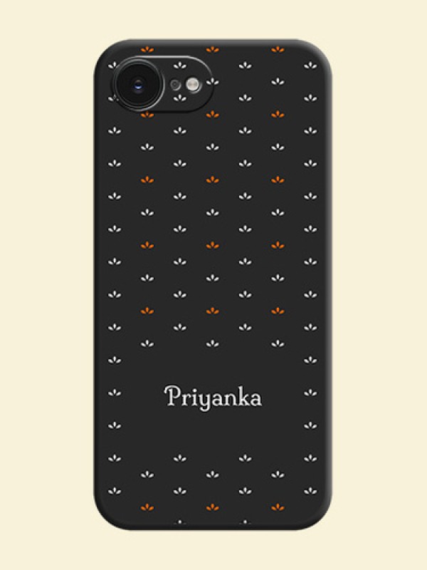 Simple Pattern With Custom Text On Space Black Custom Soft Matte Mobile Back Cover - Apple iPhone 17e