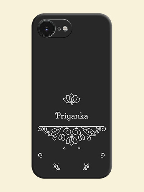 Lotus Garden Custom Text On Space Black Custom Soft Matte Mobile Back Cover - Apple iPhone 17e