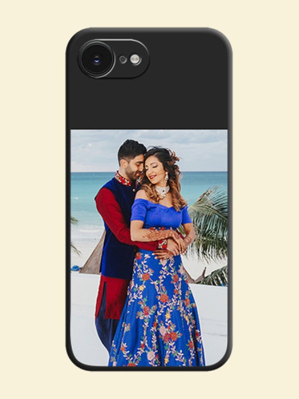 Image Upload With Space Black Color On Custom Soft Matte Mobile Back Cover - Apple iPhone 17e
