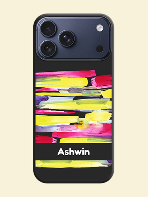 Brush Coloured On Space Black Custom Soft Matte Mobile Back Cover - Apple iPhone 18 Pro Max