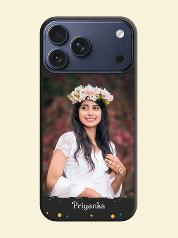 Multicolor Dotted Pattern with Text On Space Black Custom Soft Matte Mobile Back Cover - Apple iPhone 18 Pro Max