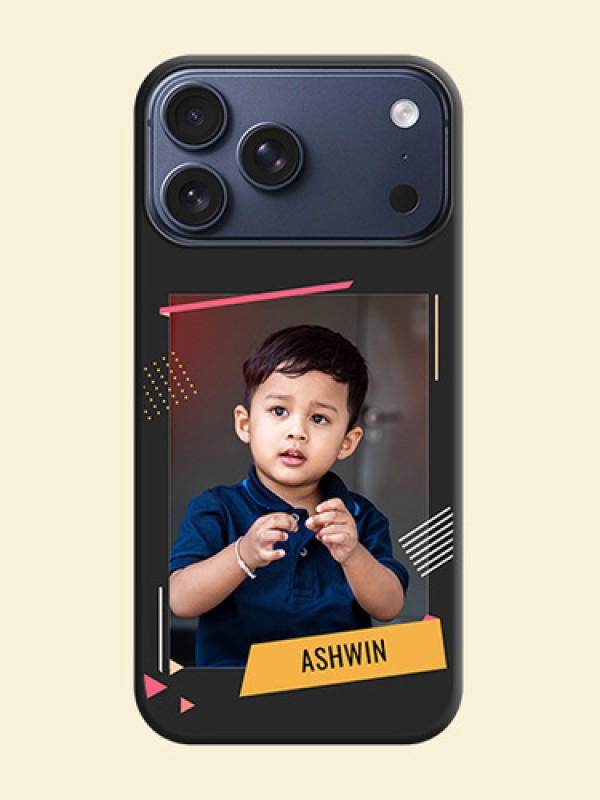 Photo Frame with Triangle Small Dots on Photo On Space Black Custom Soft Matte Mobile Back Cover - Apple iPhone 18 Pro Max