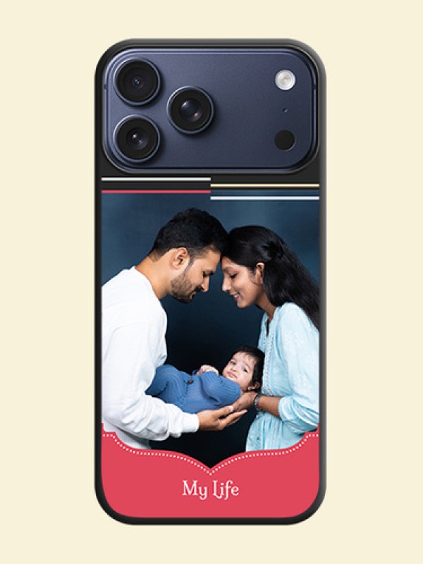 Classic Plain Design with Name On Space Black Custom Soft Matte Mobile Back Cover - Apple iPhone 18 Pro Max