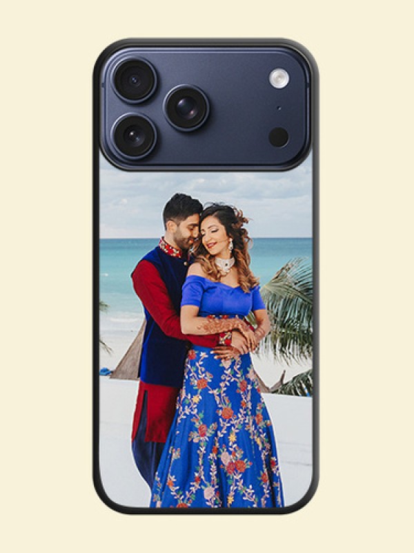 Full Single Pic Upload On Space Black Custom Soft Matte Mobile Back Cover - Apple iPhone 18 Pro Max