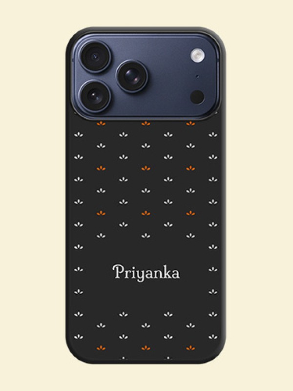 Simple Pattern With Custom Text On Space Black Custom Soft Matte Mobile Back Cover - Apple iPhone 18 Pro Max