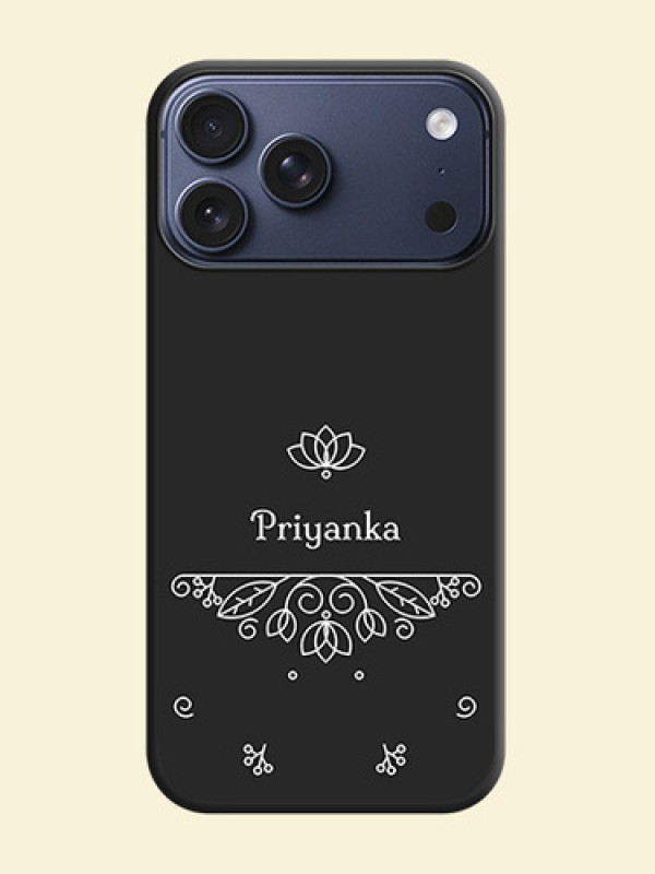 Lotus Garden Custom Text On Space Black Custom Soft Matte Mobile Back Cover - Apple iPhone 18 Pro Max