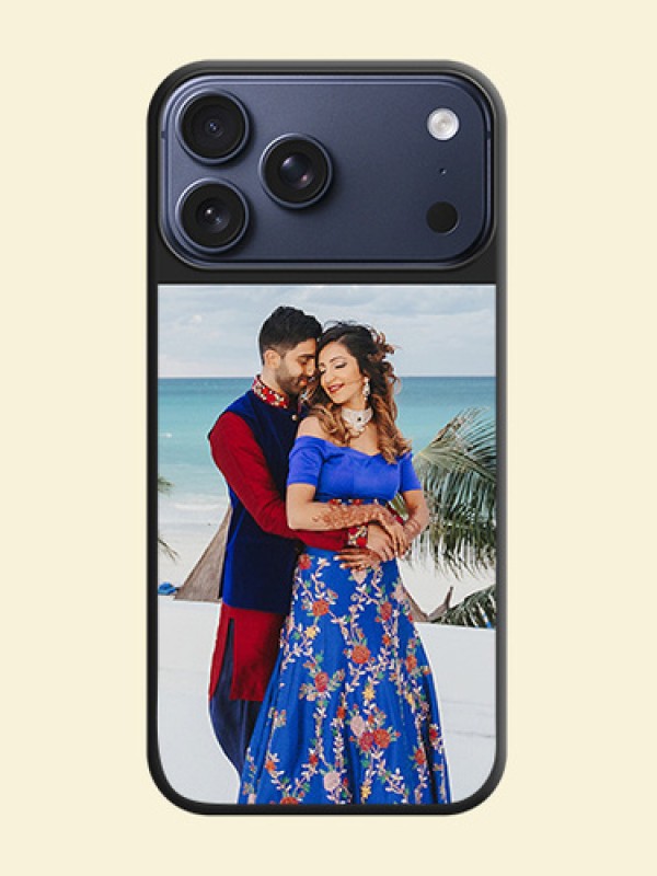 Image Upload With Space Black Color On Custom Soft Matte Mobile Back Cover - Apple iPhone 18 Pro Max