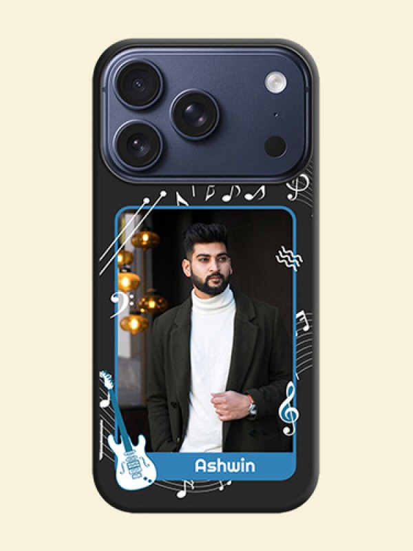Musical Theme Design with Text on Photo On Space Black Custom Soft Matte Mobile Back Cover - Apple iPhone 18 Pro
