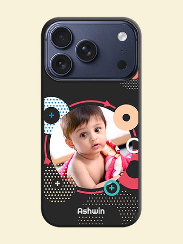 Multicoloured Round Image On Space Black Custom Soft Matte Mobile Back Cover - Apple iPhone 18 Pro